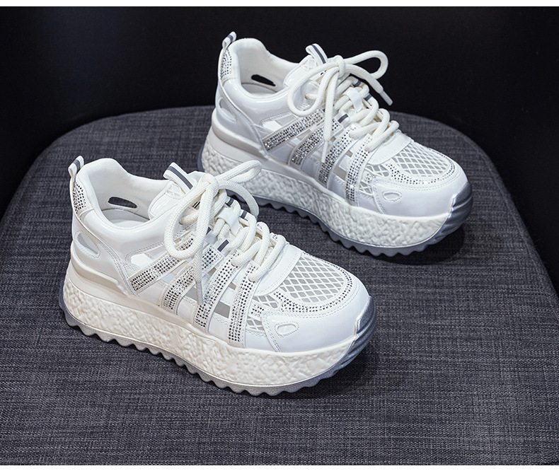 Giày sneaker chunky đế rỗng nữ mặt lưới thoáng khí đế dày mẫu mới mùa hè 2025 — M2865 màu tím, M2865 trắng ngọc trai chi tiết 14