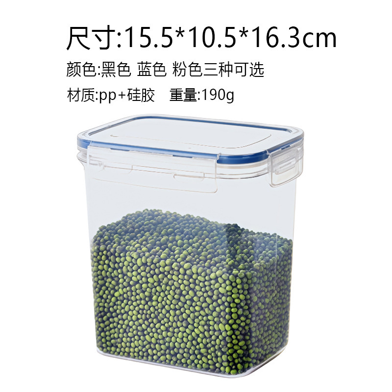 Refrigerador caja de almacenamiento de alimentos congelados caja de almacenamiento de alimentos plástico de grado alimenticio para mascotas sellado de grado alimenticio