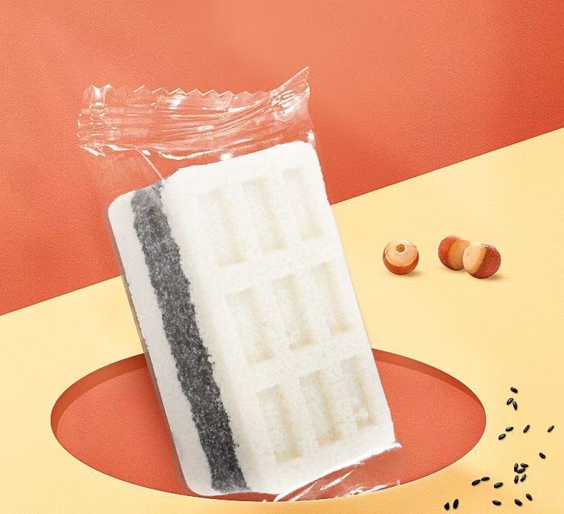 Black Rice Gorgon Fruit Cake Qian Shi Gao Traditional Handmade Soft Sweet Snack 250g Bag preparation