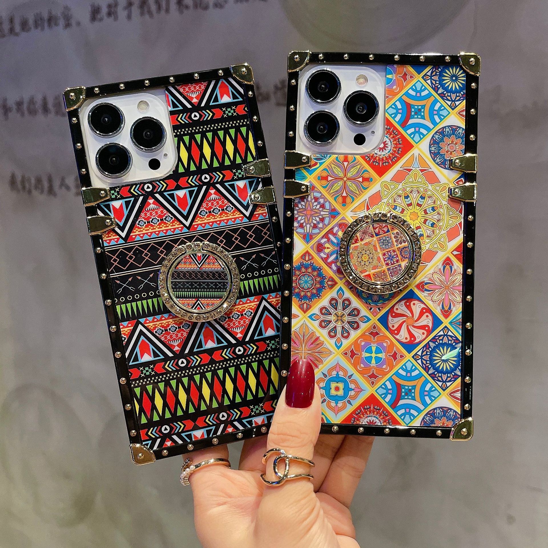 Etui na telefon w stylu bohemian dla iphone 15 pro max samsung s24_voghion.com