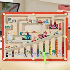 跨境新品熱賣磁性運筆迷宮城市交通趣味磁力走珠遊戲廠家批發