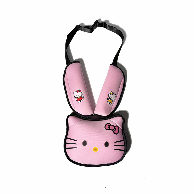 Cat Head Auxiliary Safety Belt Limiter Holder, Car Kids Safety Belt Adjustment Anti-Stranglehold Shoulder Protector