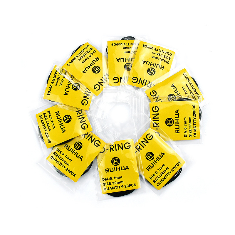 修表工具 维修手表后盖防水圈配件密封圈组合套装 0.7mm O-Ring|undefined