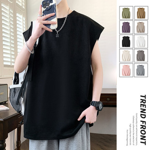 [Gentry Rice] Y1Y-8019-118 summer trend American vintage suede vest men's loose all-match