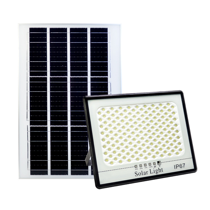 Nueva estrellado hogar solar Luz de inundación al aire libre de alta potencia jardín luz LED reflector impermeable