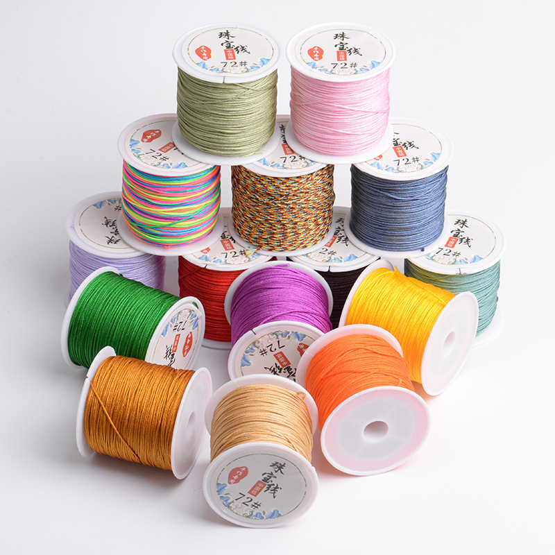 No. 72 Jade thread Taiwan Jade thread hand woven diy thread rope jewelry thread color Qi Chinese knot red rope thread wholesale