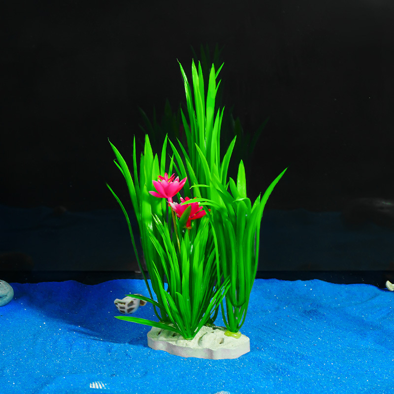 Planta de acuario de venta caliente de orquídea de hierro Venta directa de fábrica Pecera paisajismo flor falsa suministros de decoración Simulación de plantas acuáticas Lote