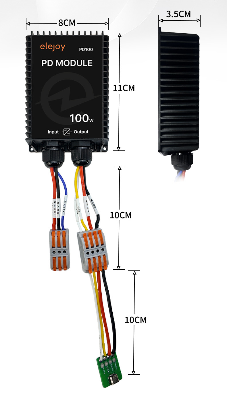PD100 is a pure digital algorithm current mode DC-PD buck converter, supports USBPD3.0 protocol, is widely used in all kinds of electronic devices USB power output, such as mobile power supply, car charger, lithium battery small appliances or power tools and other Source role equipment