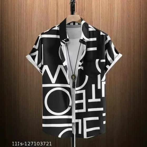 Camisa estampada en 3D de Hawaii, estación independiente de Amazon, camisa de manga corta de playa con solapa explosiva, diseño de soporte