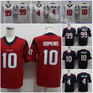 Texans Elite Edition Fan Edition Retro Embroidered Football Jersey Legend Second Generation 4 # 10 # 99 T-Shirt
