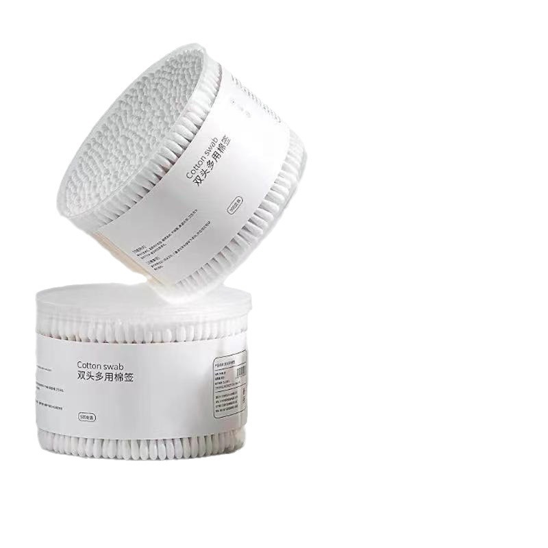 Hisopo de algodón de doble cabeza para maquillaje hisopo de algodón limpieza del oído hogar desechable puntiagudo palo de bambú bola de algodón limpieza servilleta sanitaria