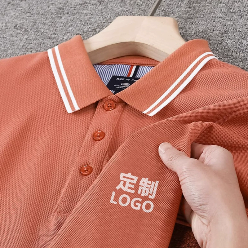 Бизнес-рубашка POLOO с короткими рукавами футболка с лацканом корпоративная рабочая одежда антибактериальная хлопчатобумажная рекламная рубашка с логотипом