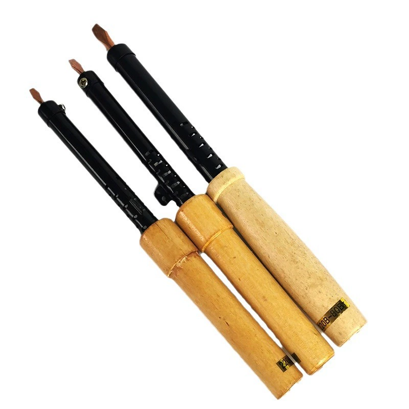 Черная европейская деревянная ручка отвертка головка паяльника головка электрическая паяльня плоская деревянная ручка Россия 25W-100W