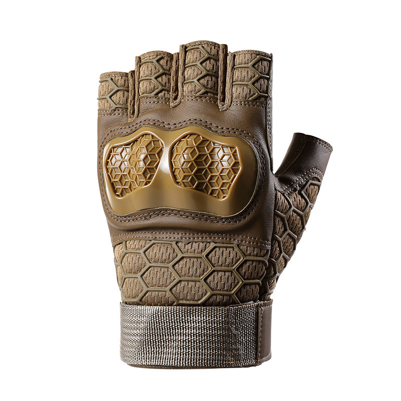 Guantes tácticos motocicleta de motocicleta de todo el camino guantes de medio dedo para montar al aire libre