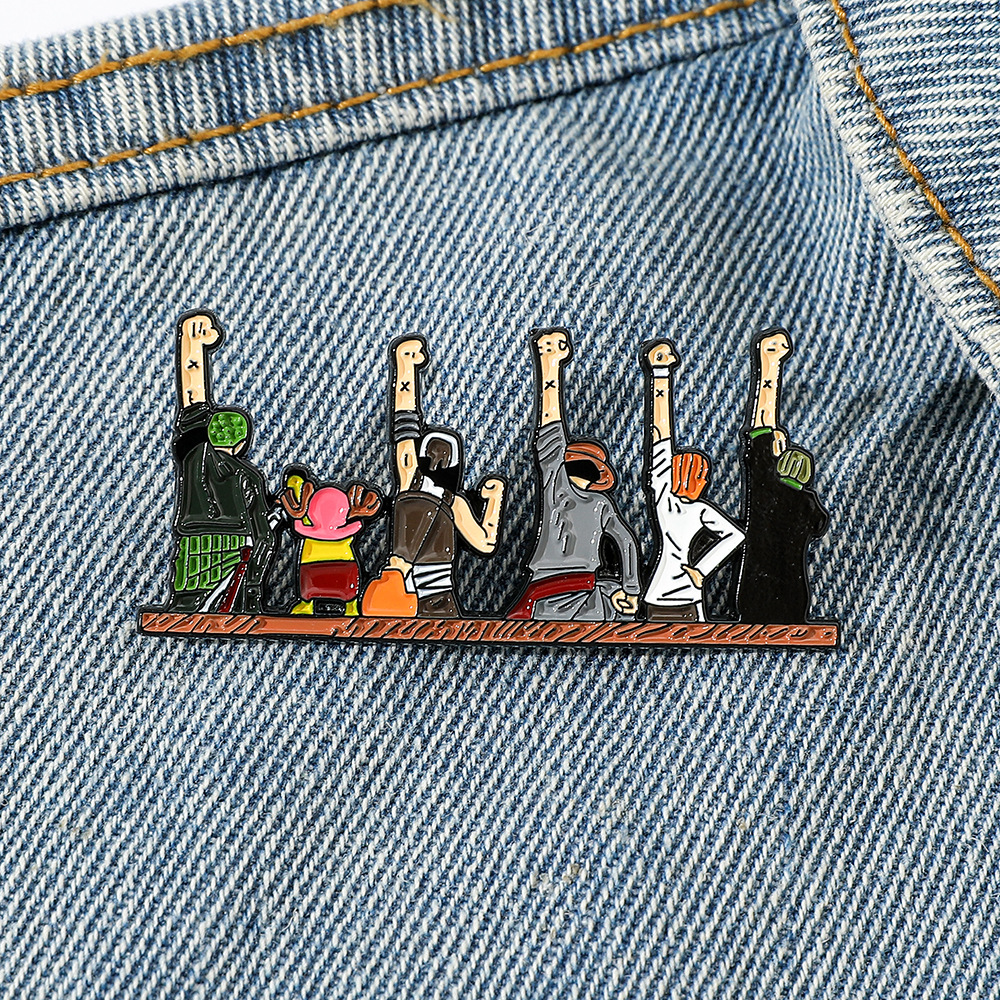 Riman Cartoon Creative Personalized One Piece Metal Badge Luffy…