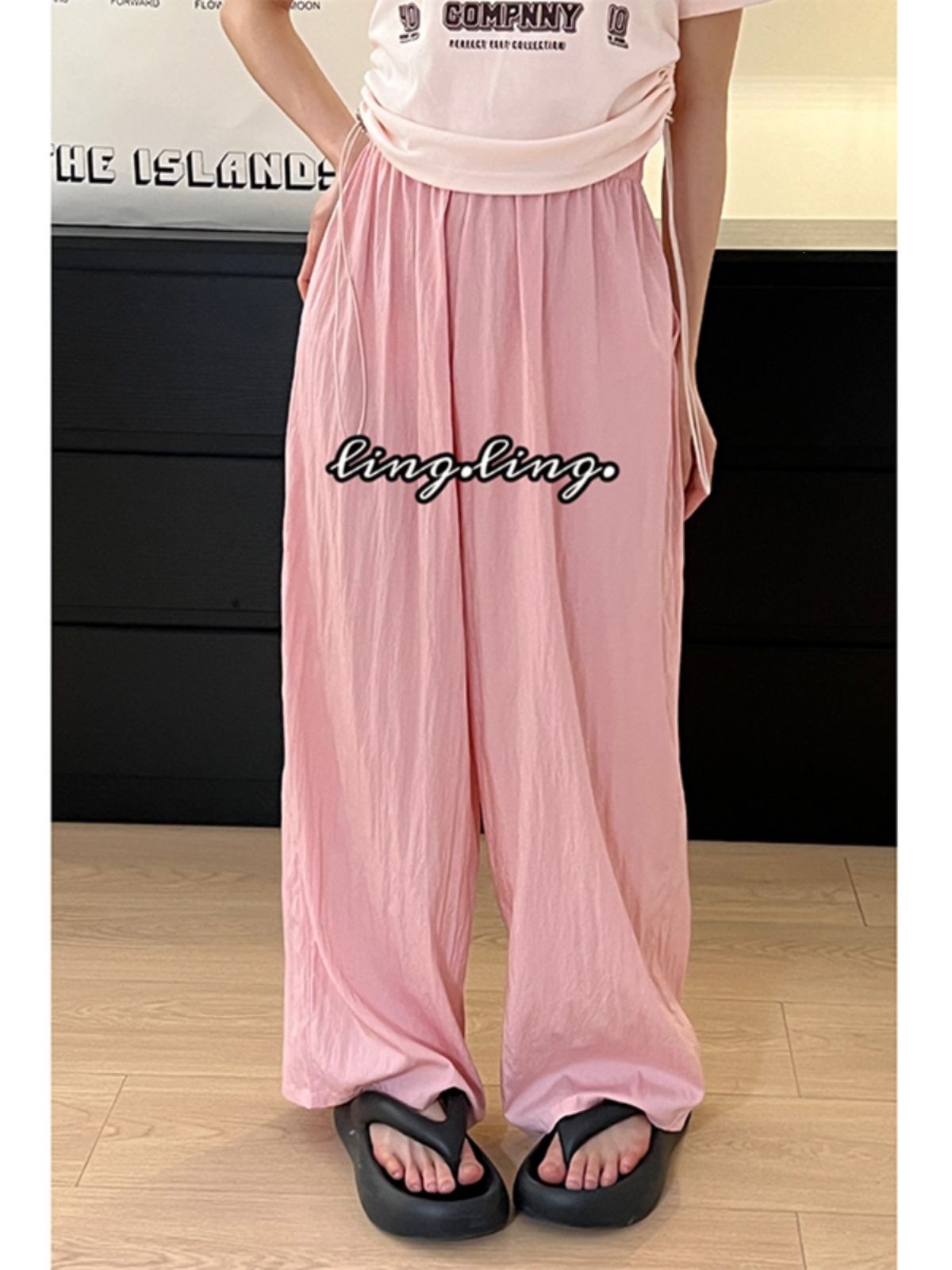 Girls' summer thin ice silk wide-leg pants, 2026 new style, children's casual pants, loose-fitting mosquito-proof pants for older girls.
