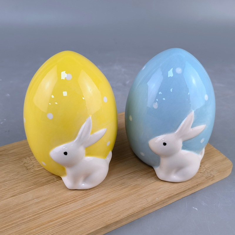 Huevo de Pascua huevo de cerámica decoración de Pascua led lámpara luminosa huevo huevo huevo ornamental regalos de Pascua