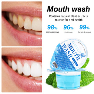 Cross-border portable mouthwash disposable travel jelly cup mouthwash hotel supplies clean oral wholesale