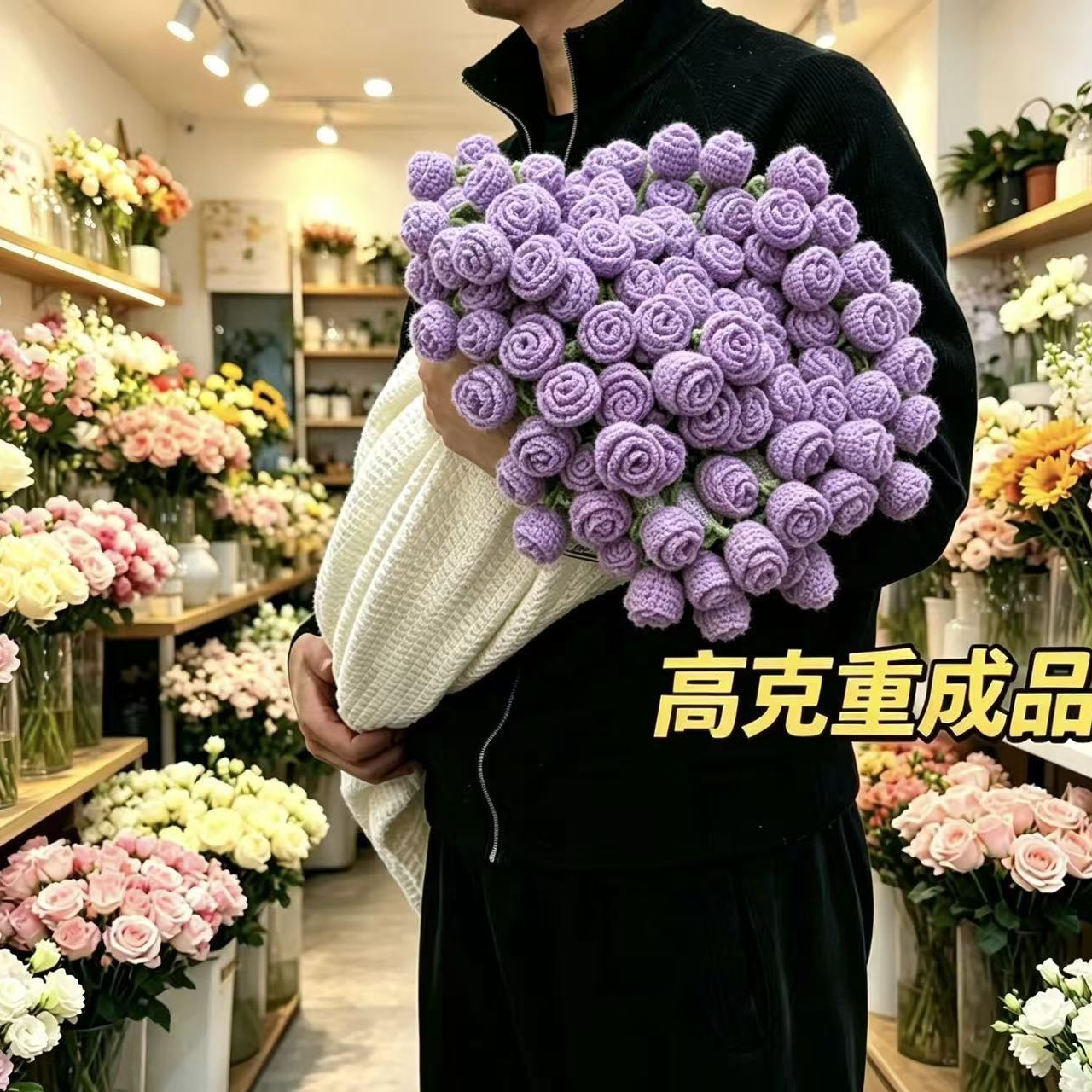 보라색 장미-선물 가방-인사말 카드