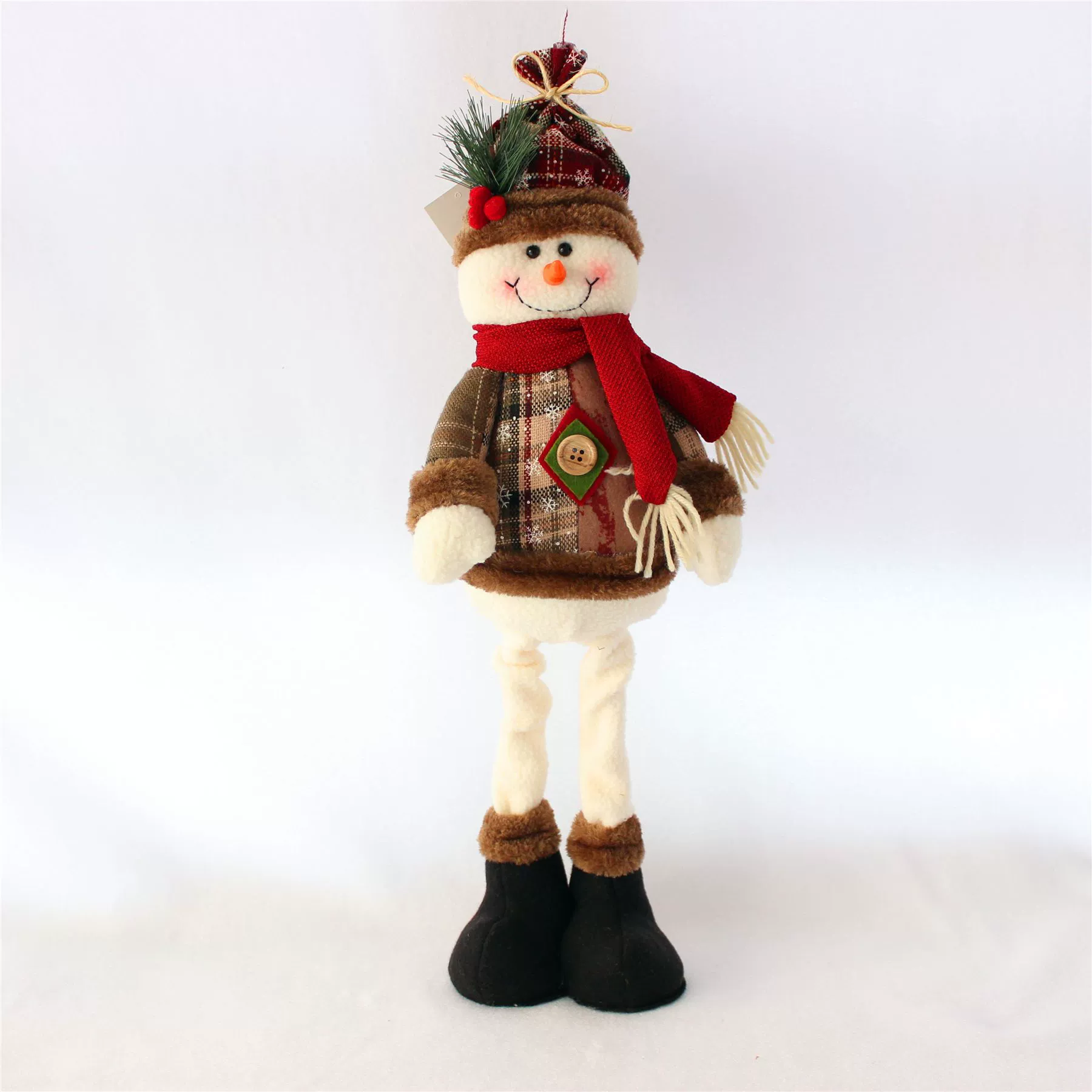 Новогодние декоративные куклы (Group Source Christmas) — Санта, снеговик, олень, бархат, 50–55 см
