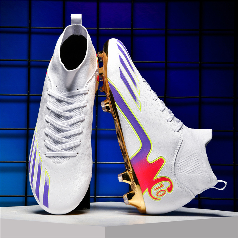 Men's High-top Artificial Turf Football Wholesale, Children's Gold-plated Long-studded Competition Training_vogvips.com