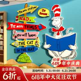 英语教室布置装饰幼儿园绘本馆角环创工作班级文化培训机构墙面贴