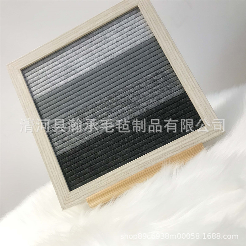 儿童留言板 felt letter board 木质字母板 家用毛毡留言板