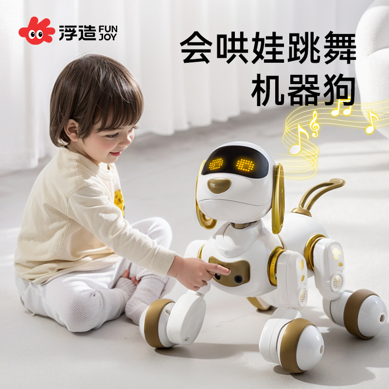 2025 nuevo ai perro robot inteligente voz para niños tecnología artificial programación control remoto eléctrico niño juguete de cumpleaños