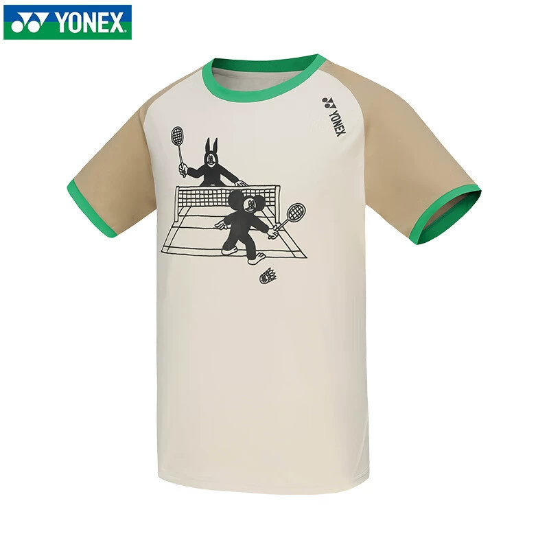 Yenix одежда для бадминтона YY спортивная футболка коротким рукавом 115414BCR/115424BCR/115464BCR