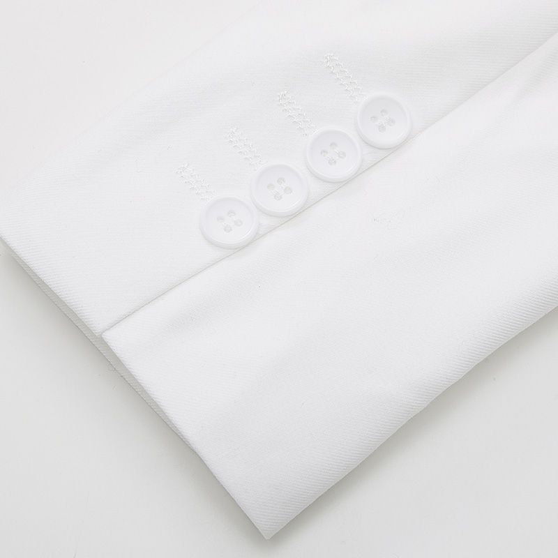 Todo a juego nuevo abrigo casual solo traje primavera y otoño superior uno de un solo pecho de los hombres más tamaño traje blanco de los hombres