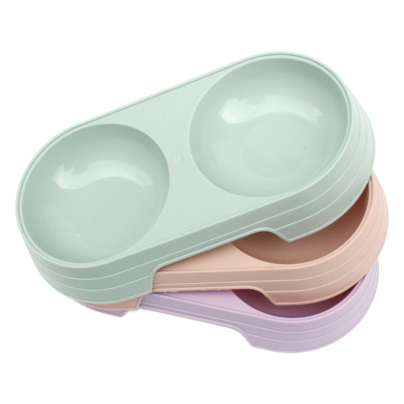 Trigo paja mascota doble tazón perro tazón gato perro beber y comer doble uso tazón de arroz suministros para mascotas