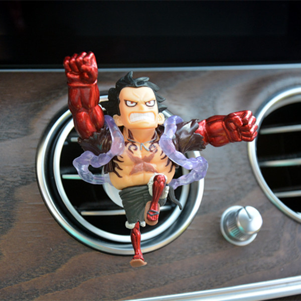 Una pieza de coche decoración hecha a mano accesorios de salida de aire dibujos animados Dibujos Animados Nika Luffy perfume TikTok caja ciega regalo