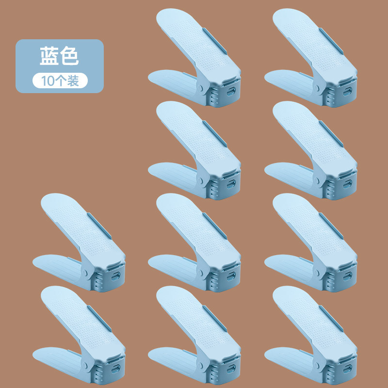 Estante de almacenamiento ajustable de zapatos soporte de zapatos de doble capa dormitorio armario de zapatos acabado estratificado estante de almacenamiento de zapatillas artefacto mágico