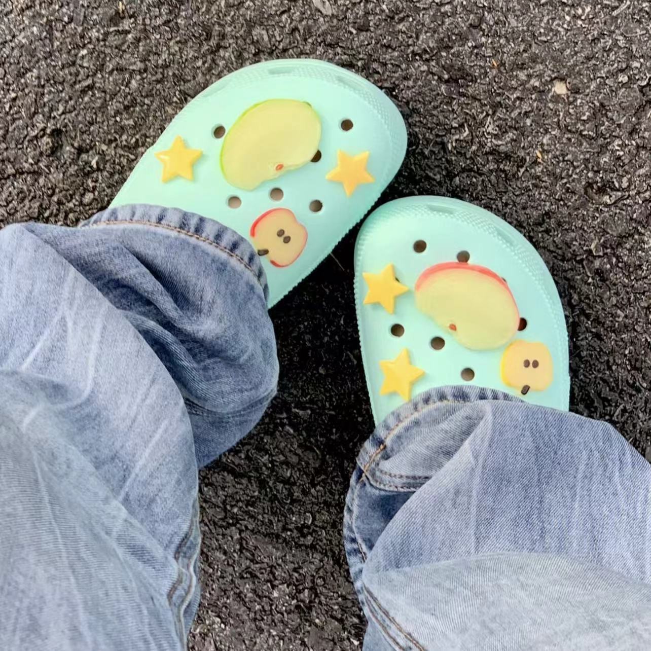 사과슬라이스 구두꽃-8개 세트