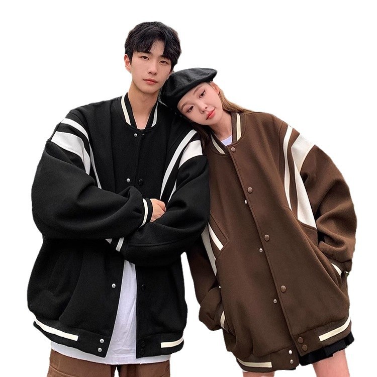 Uniforme de béisbol retro Chaqueta de tendencia estadounidense para hombres Chaqueta de vuelo de tendencia suelta para hombres y mujeres Moda de pareja