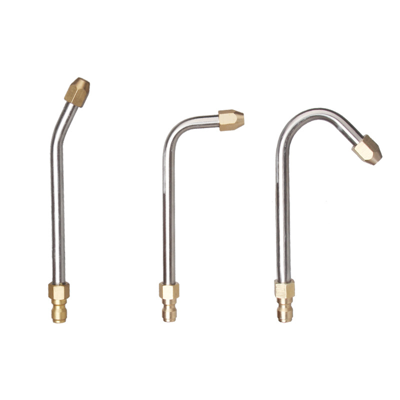 Fábrica al por mayor lavadora de automóviles de alta presión pistola de agua varilla curva extendida boquilla en forma de abanico 25/90 grados en forma de U limpieza accesorios de ángulo muerto image 7