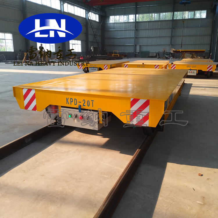 厂家制作物料搬运地爬车 工业电动轨道过跨车周转车低压供电安全