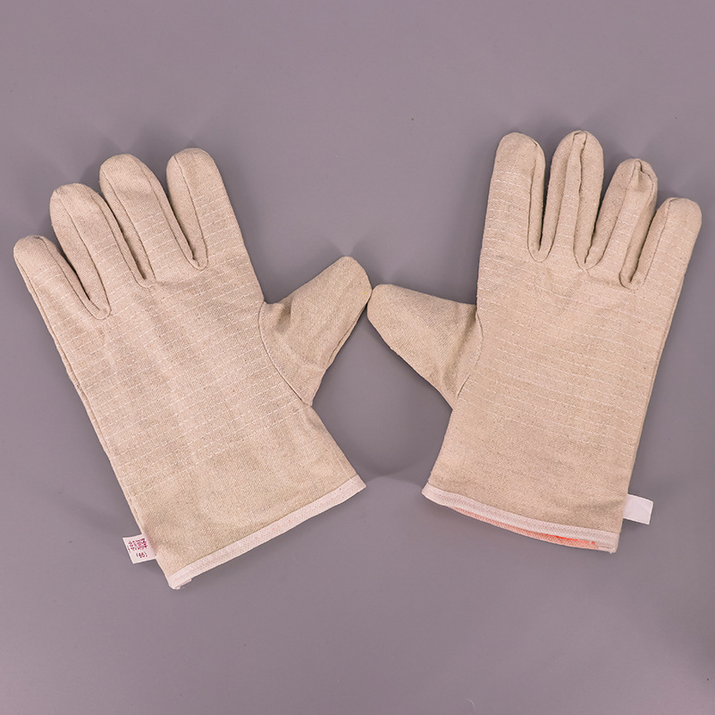 [武汉非凡劳保]4*4全衬有标24线帆布手套加厚双层耐磨电焊用搬运