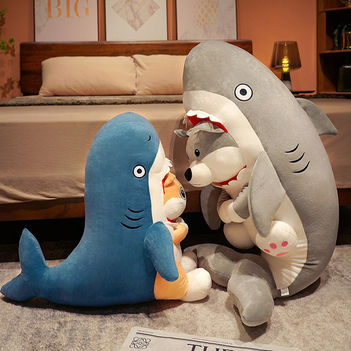 Internet celebrity cute shark cat doll plush toy pillow shark dog doll gives funny gifts to male and female friends