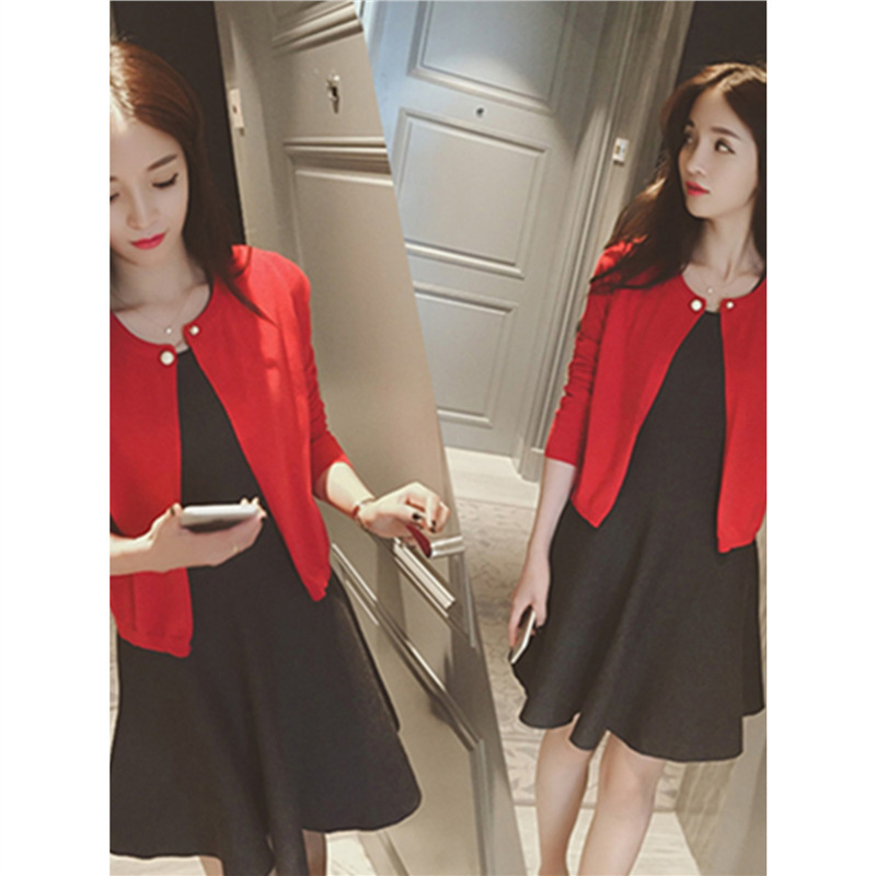 Spring and Autum Knitted Knitwears for Women, Thin Cardigans, Short Outer Knitwears, Small Outwears, Long-Sleeved Slim Cloaks, Shawls, Air-Conditioned Knitwears
