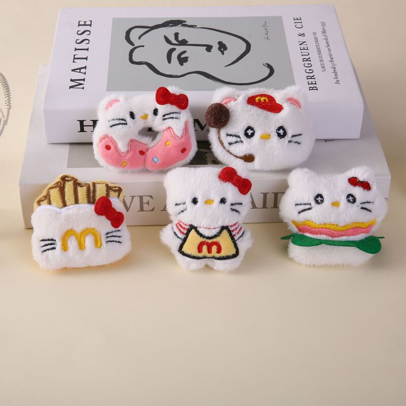 クリエイティブな新しい漫画ハローキティ周辺人形ペンダント食品モデリング kt 猫人形ブローチアクセサリー|undefined