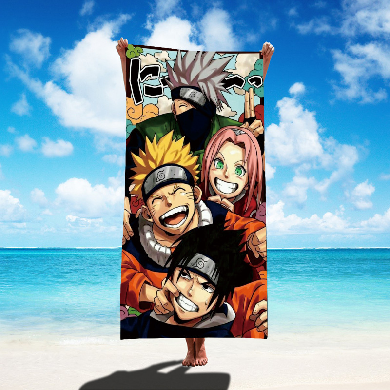 Cross-Border Hot-Selling Naruto Large-Size Beach Towel Bath Towel Temu Popular Item Custom-Made Quick-Drying Absorbent Towel Cross-Border Hot-Selling Naruto Large-Size Beach Towel Bath Towel Temu Popular Item Custom-Made Quick-Drying Absorbent Towel