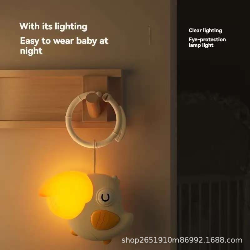 Clip de campana de cama para bebé transfronterizo, adornos de iluminación giratorios de música, cama de clip para bebé recién nacido, juguetes colgantes de campana de cama colgante