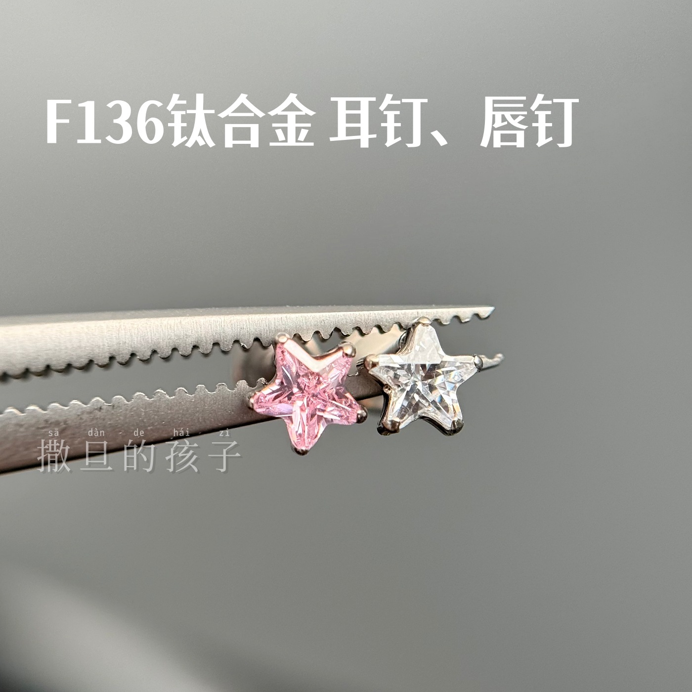 Pointed titanium steel lip stud product view