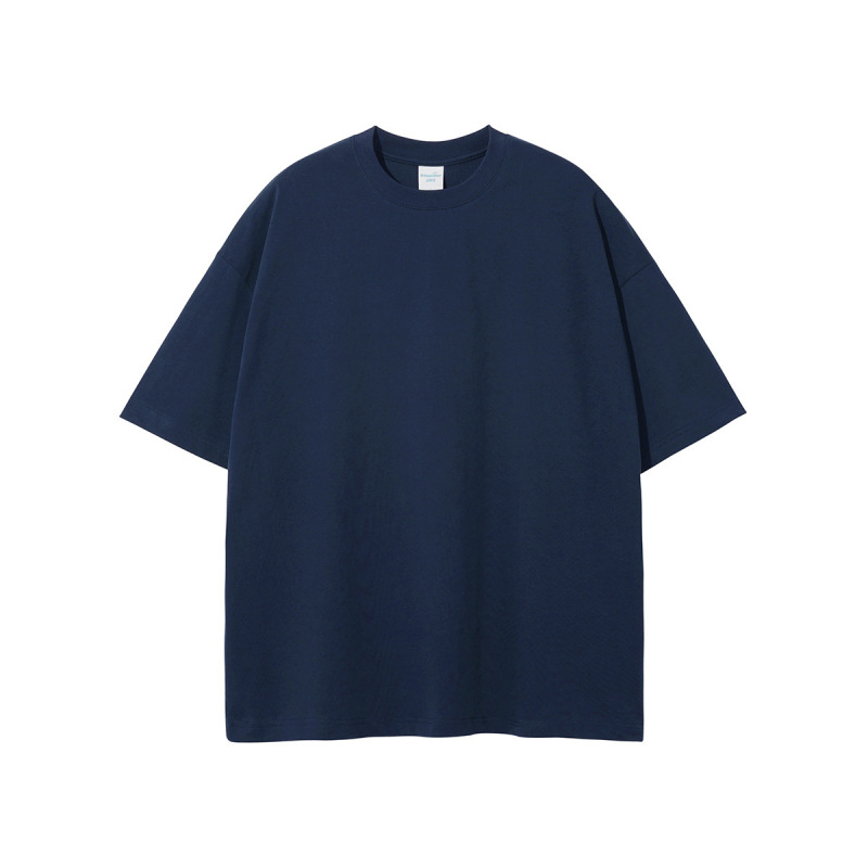 2025 夏の新作トレンディなブランド 230 グラム二重糸純綿半袖無地メンズ Tシャツ Bajia 同色大きいサイズ紳士服|undefined