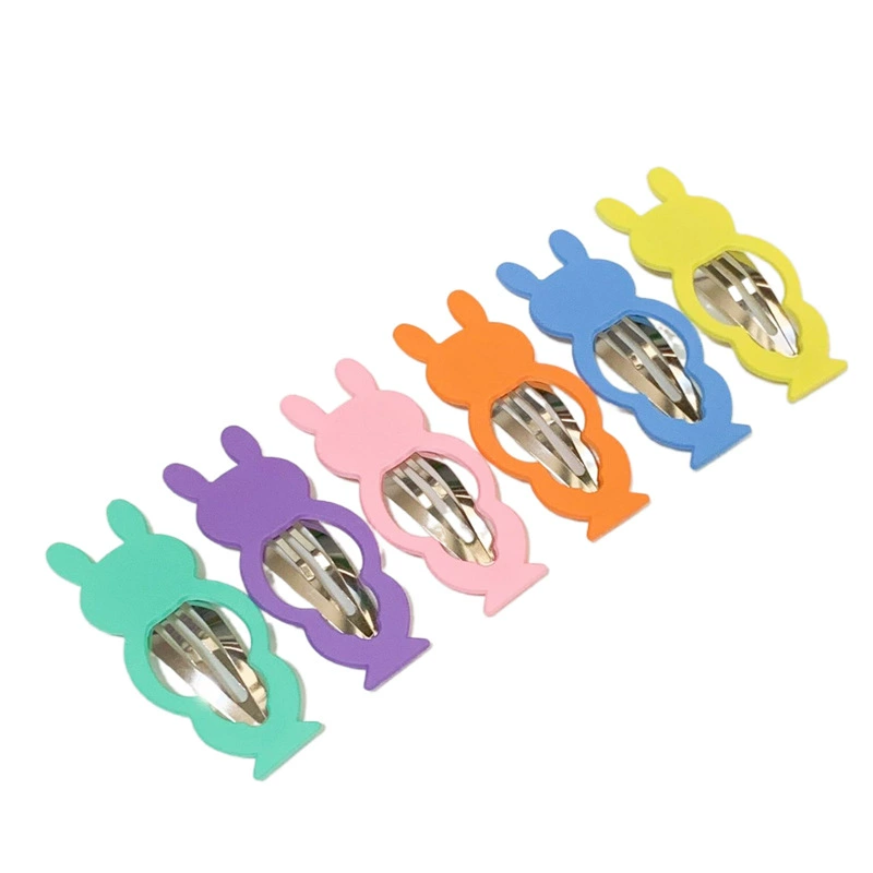 Яркие Беби-цветные заколки Dopamine Hair Clip Xiahongshu, маленькая мультяшная сторона, расплющенные челки, складные изделия ручной работы прически аксессуары
