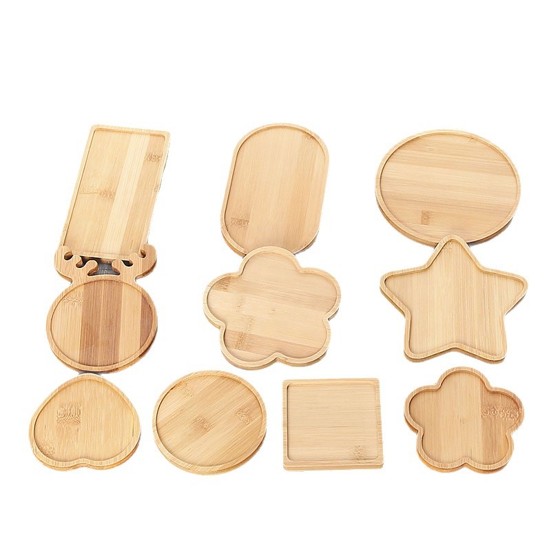 竹木托盘儿童套装跨境杯垫DIY底胚多肉马赛克杯垫制作全网低价