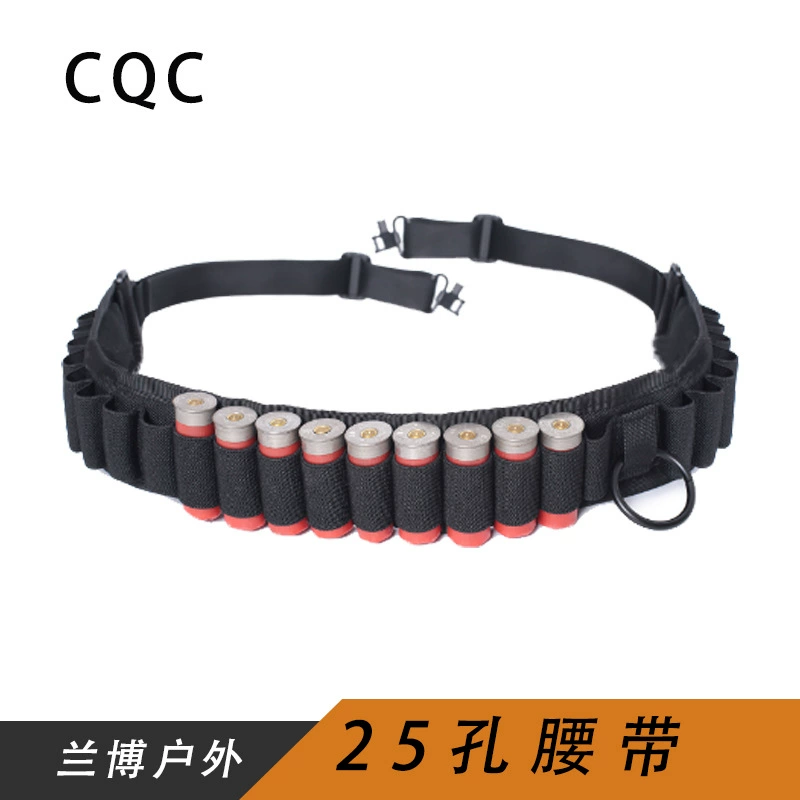 Двухточечный ремень для дробовика Ремень для пули 25 г с 2-точечным противоскользящим регулируемым ремнем для пули Ремень для дробовика с 25 отверстиями
