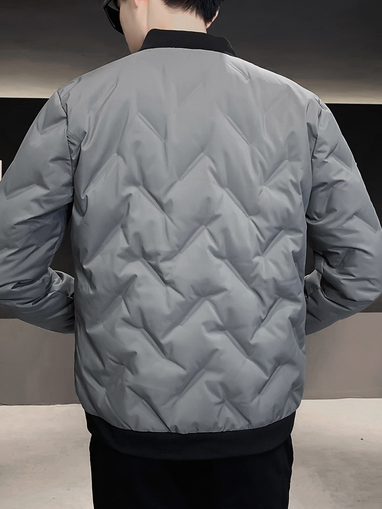 Abajo chaqueta para hombres 2023 invierno nuevo corto ligero soporte collar suelto blanco pato abajo cálido abrigo de moda para hombres