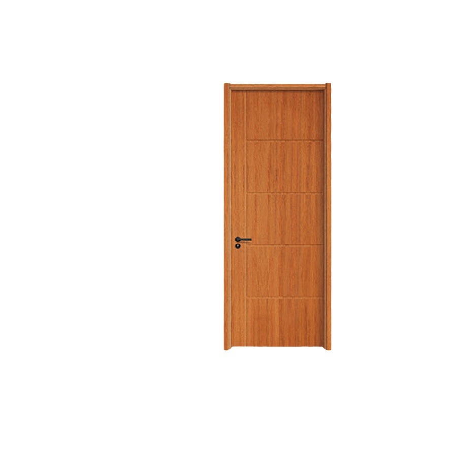 Fuente fábrica de cristal de carbono puerta de dormitorio baño sin pintura puerta de aislamiento acústico ecológico sala abierta plana puerta interior compuesta de madera sólida image 6